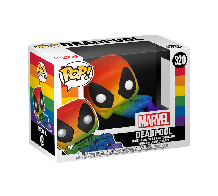 Funko Marvel 0320 Deadpool Lounging Rainbow Edition