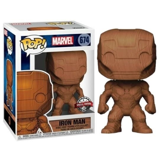 Funko Marvel 0674 Iron Man Wood Special Edition