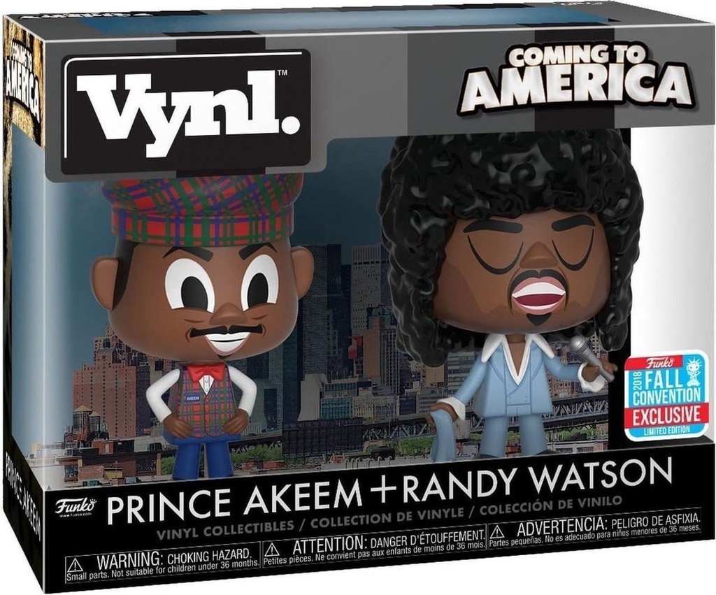 Funko Vynl 2pack Coming to America Prince Akeem + Randy Watson 2018 Fall Convention Limited Edition