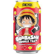 Bobbasan Bubble Tea One Piece Luffy StrawBerry & Peach