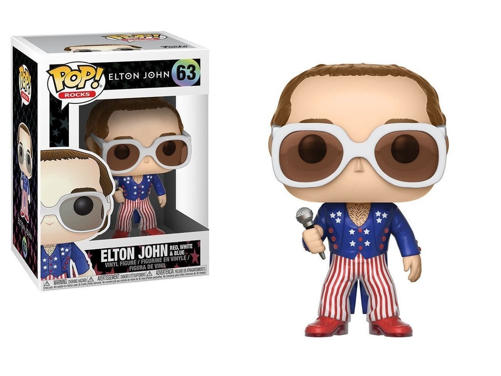 Funko Rocks 063 Elton John Red White & Blue Music