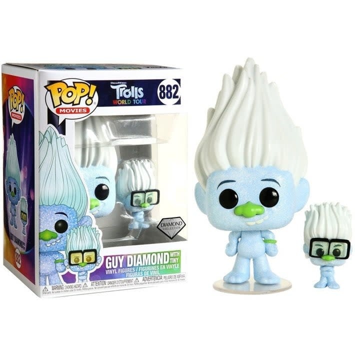 Funko Movies 0882 Guy Diamond with Tiny Diamond Trolls World Tour Diamond Collection Special Edition