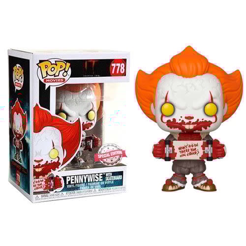 Funko Movies 0778 Pennywise with Skateboard IT Special Edition