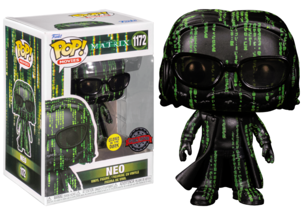 Funko Movies 1172 Neo The Matrix GITD Glow in The dark Special Edition