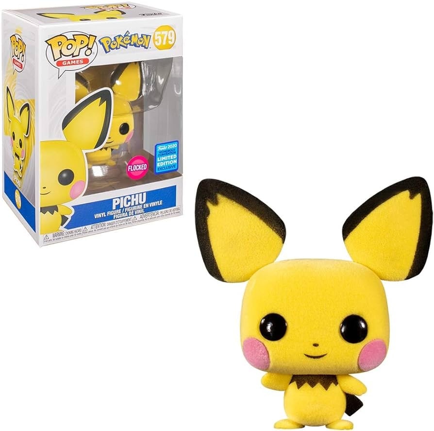 Funko Games 0579 Pichu Pokémon Flocked Limited Edition