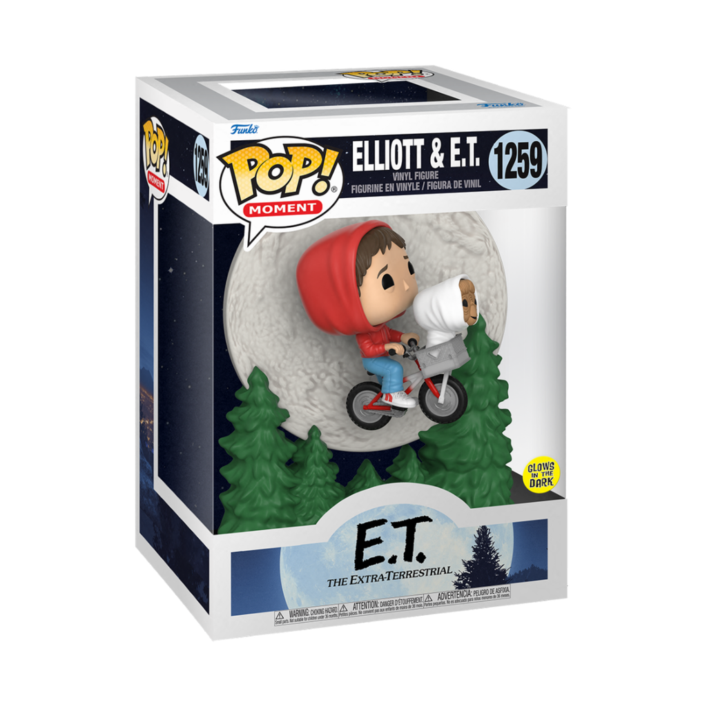 Funko Movies 1259 Elliot and E.T. Flying on Bike Moment GITD Glow in the Dark