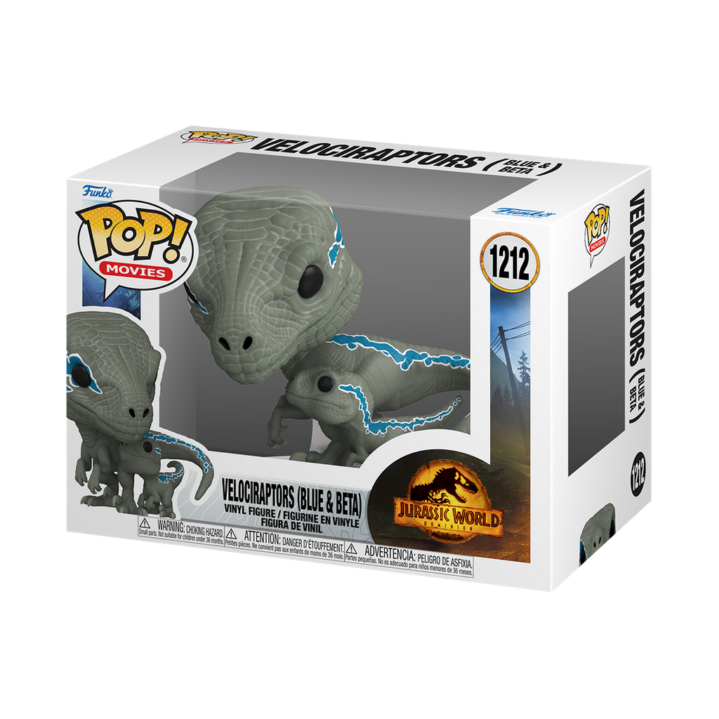 Funko Movies 1212 Velociraptor Blue & Beta Jurassic World 3 JW3