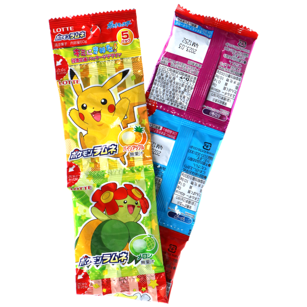 Candy Pokémon Lotte 5 Ramune Packs