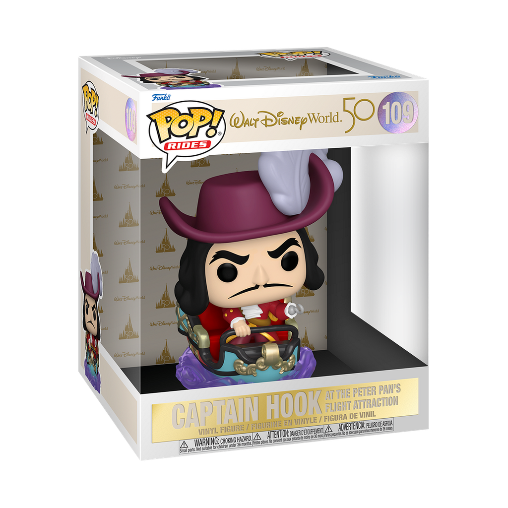Funko Disney 0109 Captain Hook on Peter Pan's Flight Attraction Walt Disney 50th Anniversary Rides
