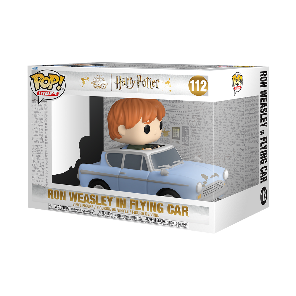 Funko Harry Potter 112 Ron Weasley in Flying Car 20th Anniversary Ron with Car HP Wizarding World Rides