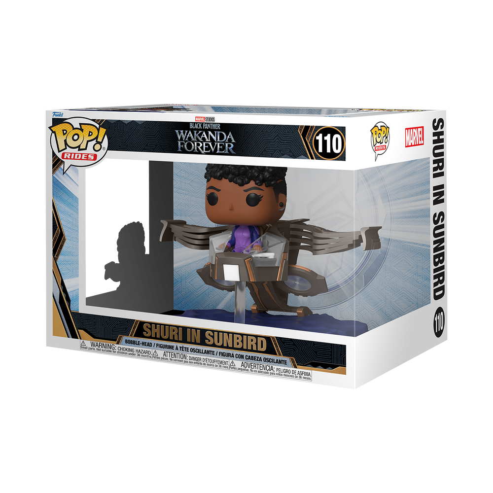 Funko Marvel 0110 Shuri in SunBird, BPWF, Black Panther Wakanda Forever