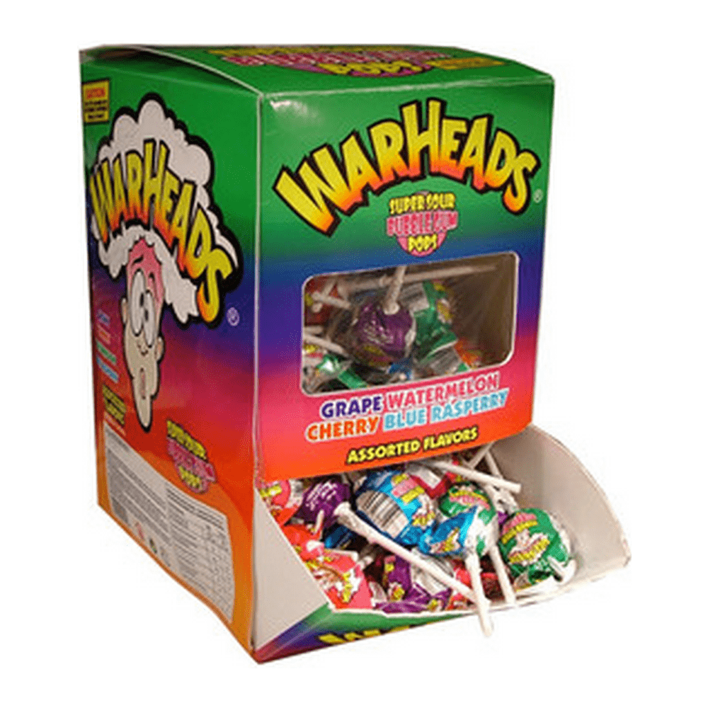 Candy Warheads Blue Raspberry Bubblegum Pop 17gr