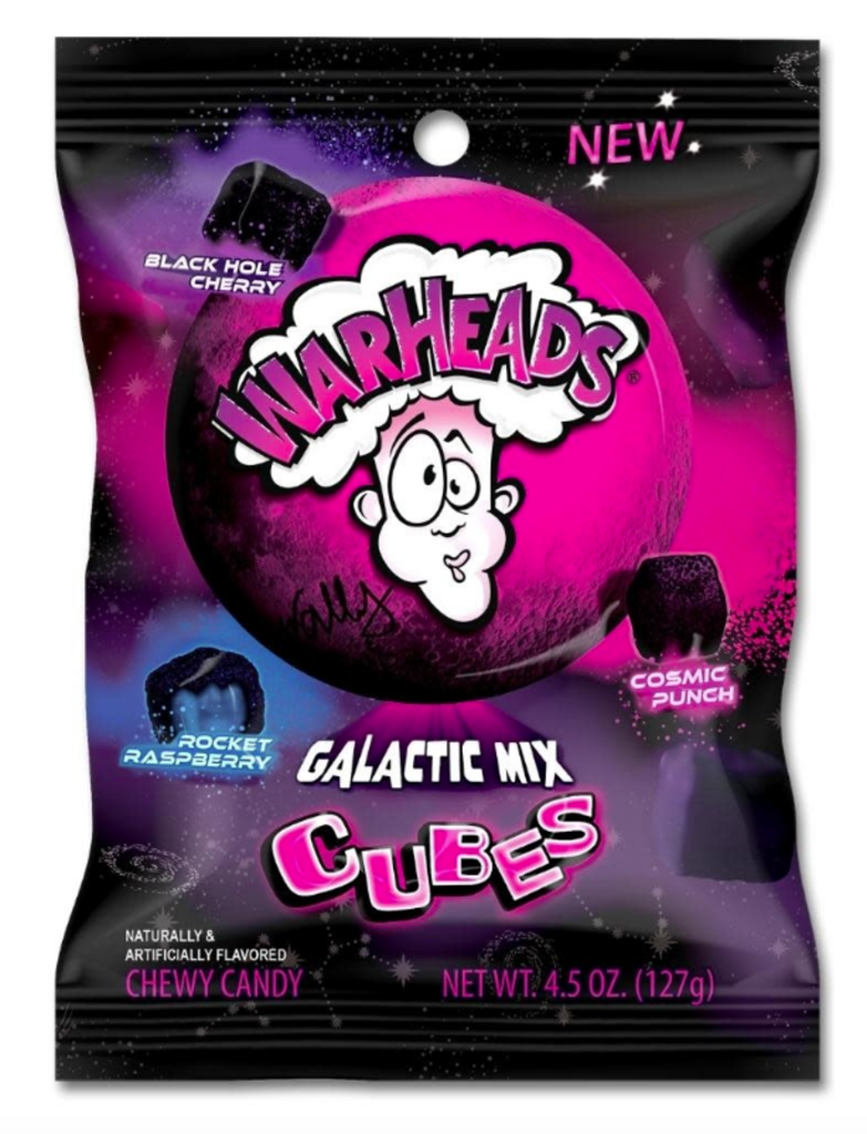 Candy Warheads Galactic Cubes Berry 127gr