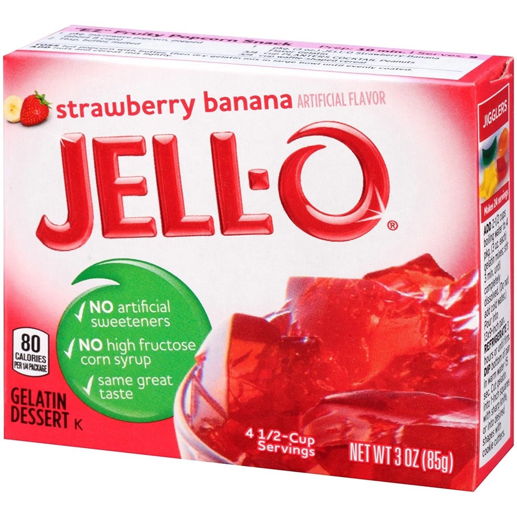 Pudding Jell-O Strawberry Banana
