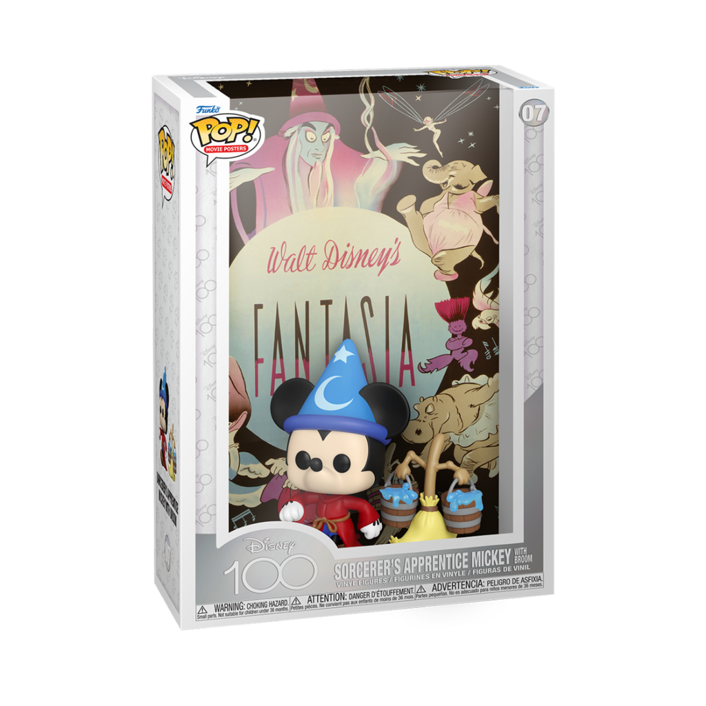 Funko Movie Posters 007 Sorcerer's Apprentice Mickey with Broom Fantasia Disney 100th Anniversary