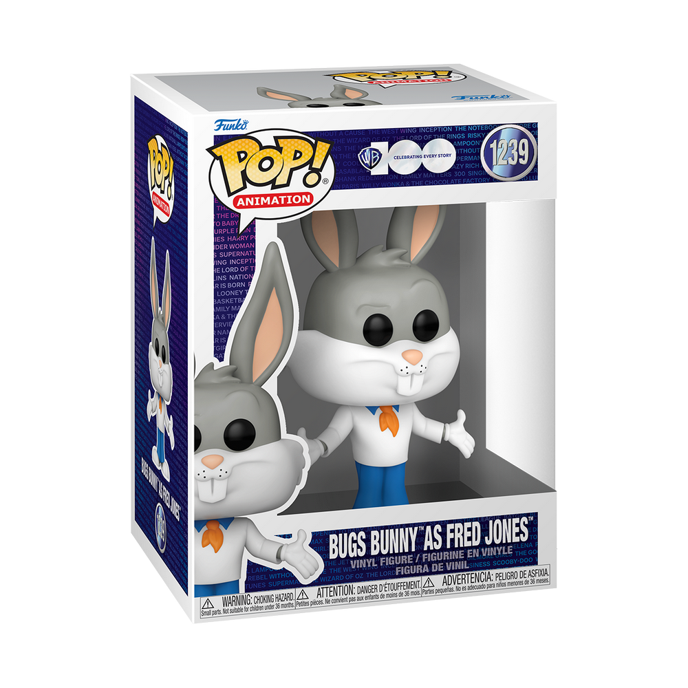 Funko Animation 1239 Bugs Bunny as Fred Jones WB Warner Bros 100th Looney Tunes & Scooby Doo Mash-Ups