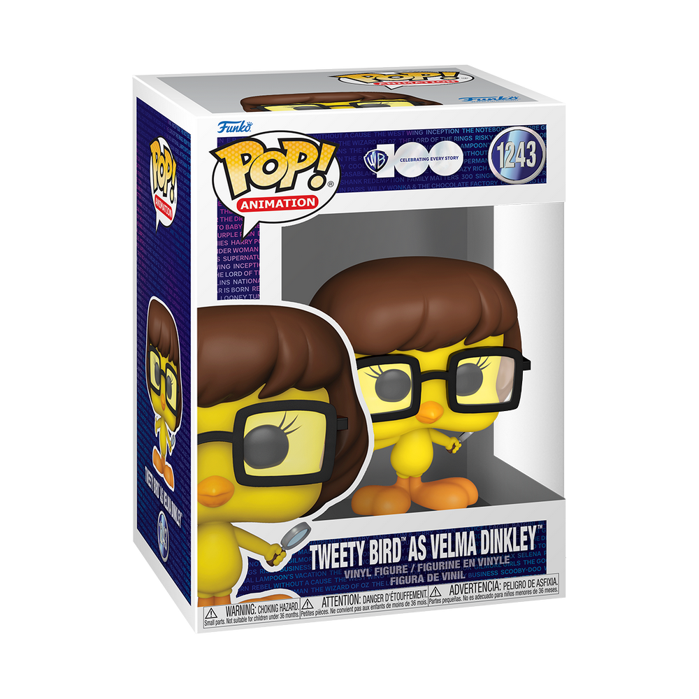 Funko Animation 1243 Tweety Bird as Velma Dinkley WB Warner Bros 100th Looney Tunes & Scooby Doo Mash-Ups