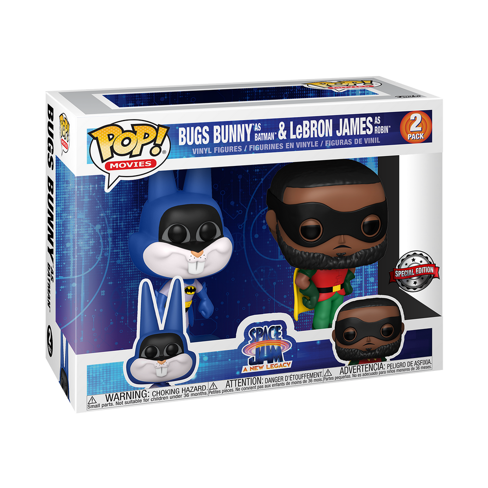 Funko Movies 2pack Bugs Bunny as Batman & LeBron James as Robin Space Jam a New Legacy