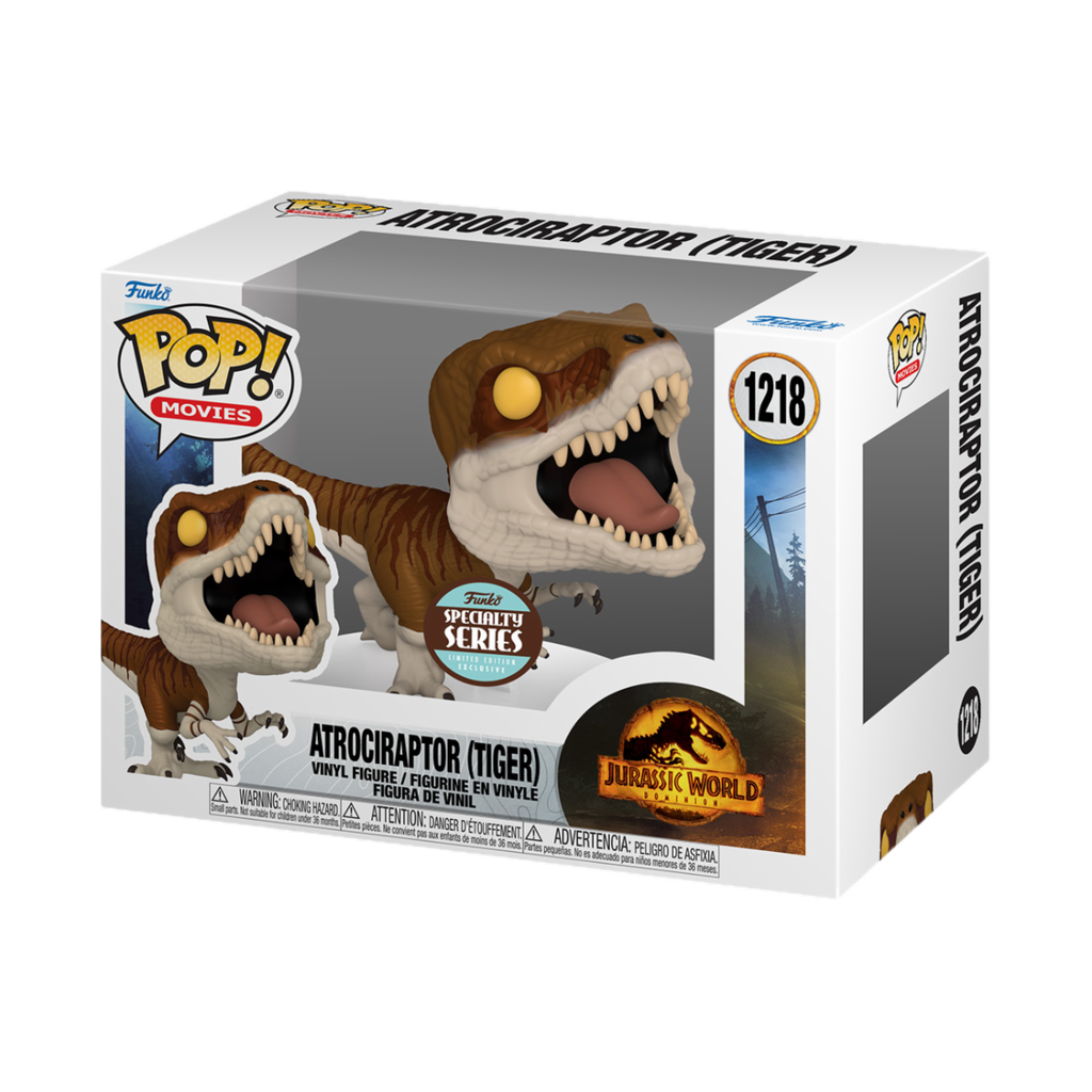 Funko Movies 1218 Atrociraptor Tiger Jurassic World Dominion Specialty Series