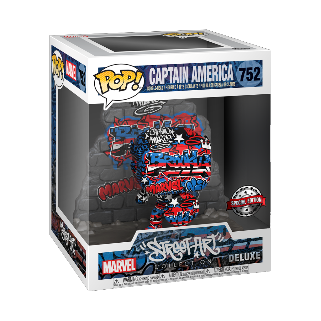 Funko Marvel 0752 Captain America Street Art Collection Special Edition Deluxe