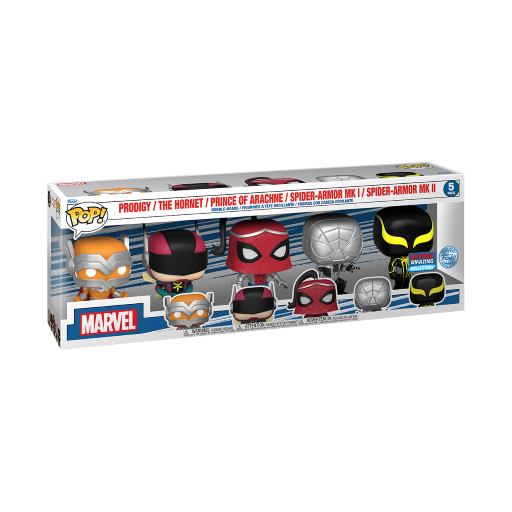 Funko Marvel 5pack Year of the Spider Prodigy / The Hornet / Prince of Arachne / Spider-Armor MK I / Spider-Armor MK II Special Edition Spider-Man