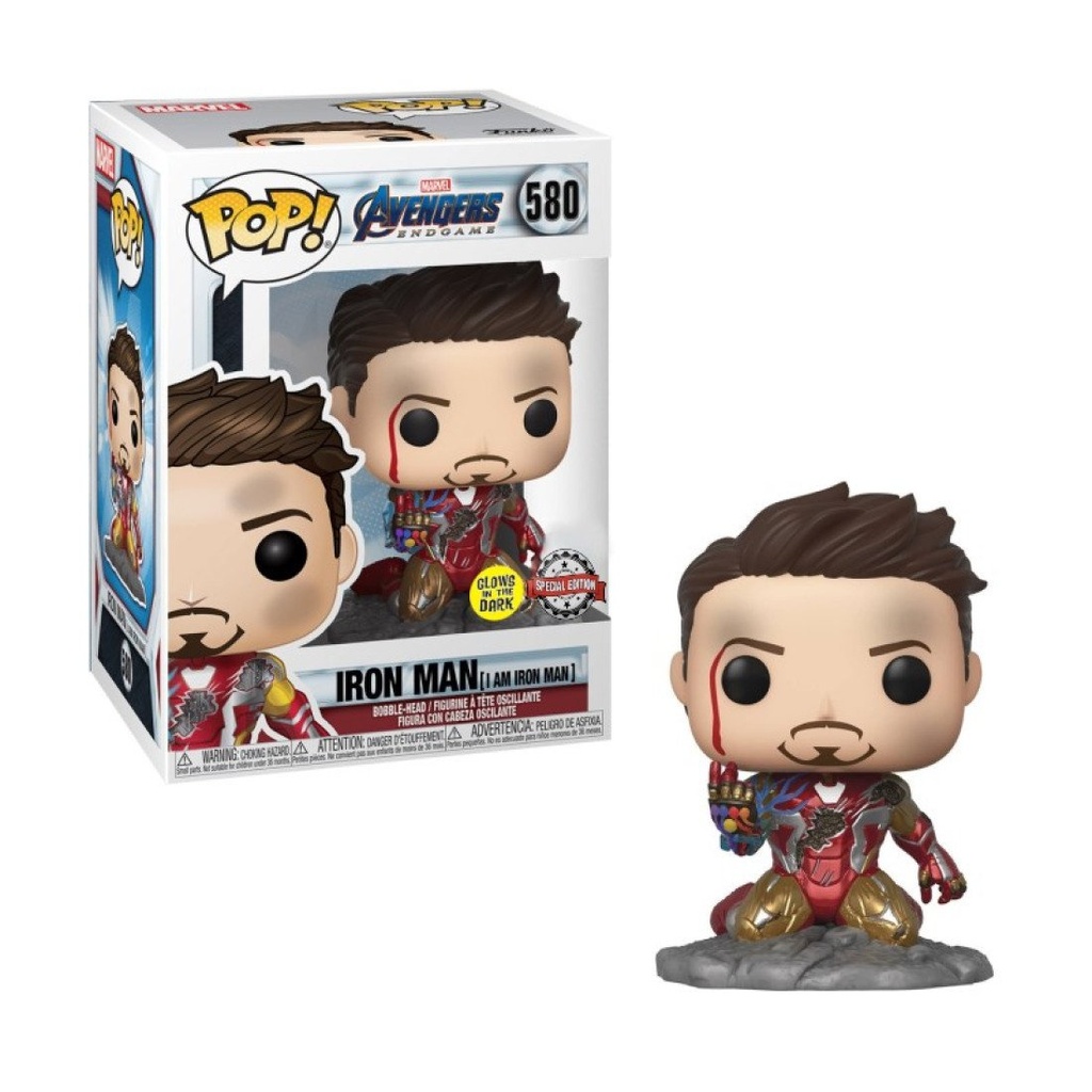 Funko Marvel 0580 Iron Man GITD Funko Special Edition Avengers Endgame