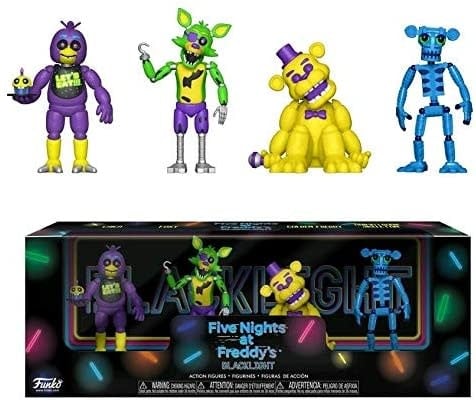 Funko Games 4pack FNAF Five Nights at Freddy's Blacklight Pack 1