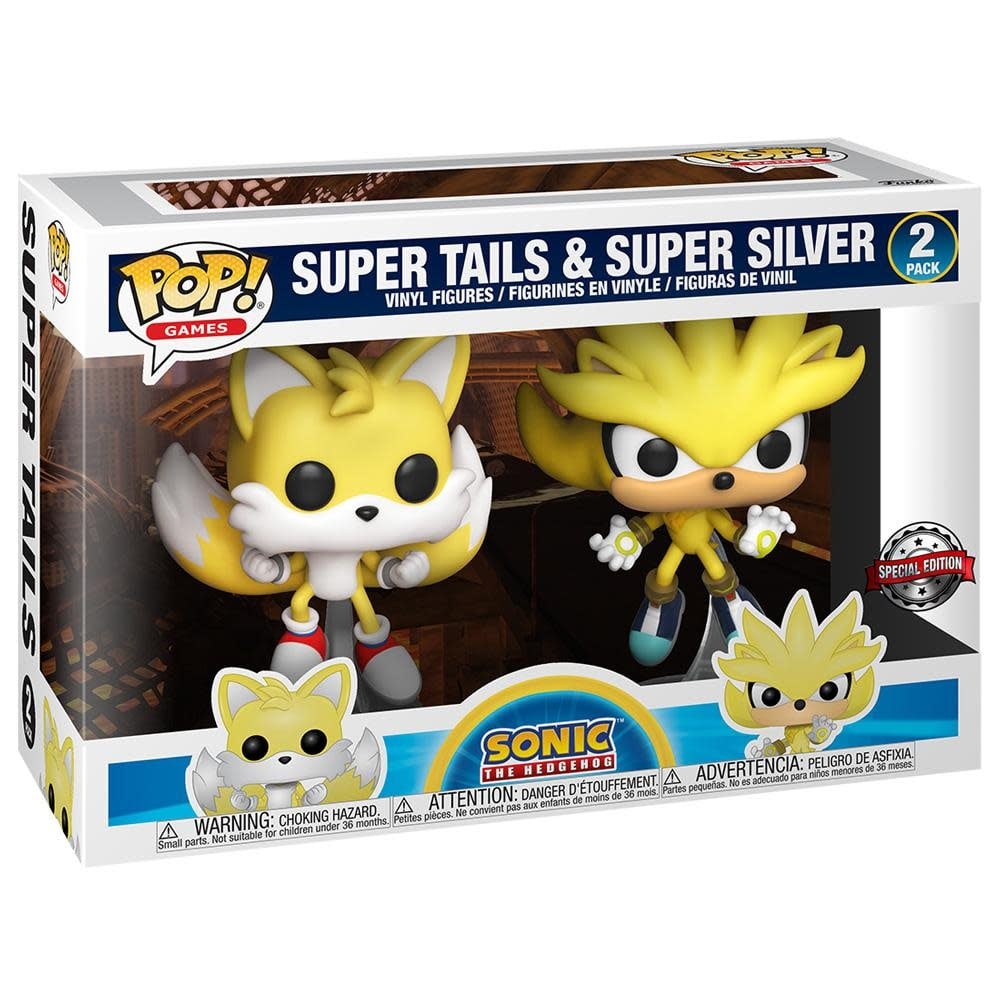 Funko Games 2pack Super Tails & Super Silver Special Edition Sonic The Hedgehog
