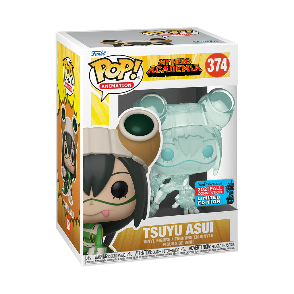 Funko Animation 0374 Tsuyu Asui Clear 2021 Fall Convention Limited Edition MHA My Hero Academia