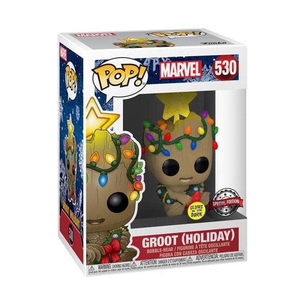 Funko Marvel 0530 Groot Holiday GITD Special Edition
