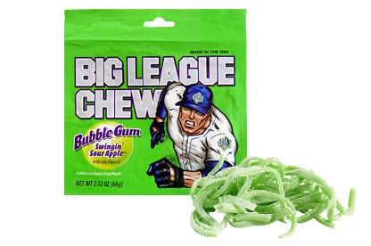 Candy Big League Chew Sour Apple Bubble Gum 60gr
