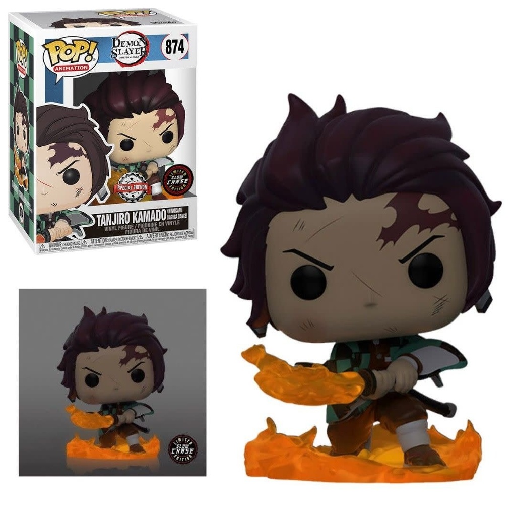 Funko Animation 0874 Tanjiro Kamado Chase GITD Limited Edition Demon Slayer