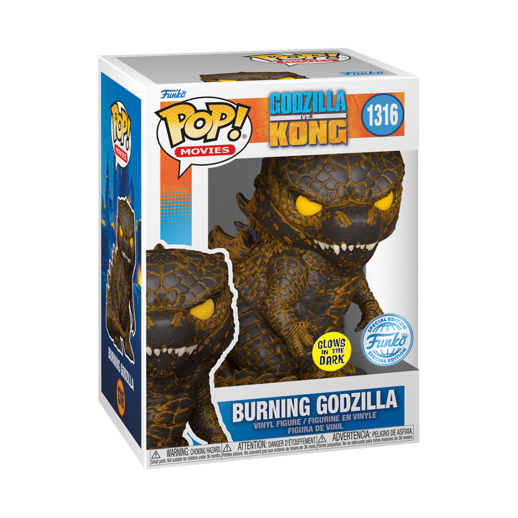 Funko Movies 1316 Burning Godzilla GITD Godzilla VS Kong