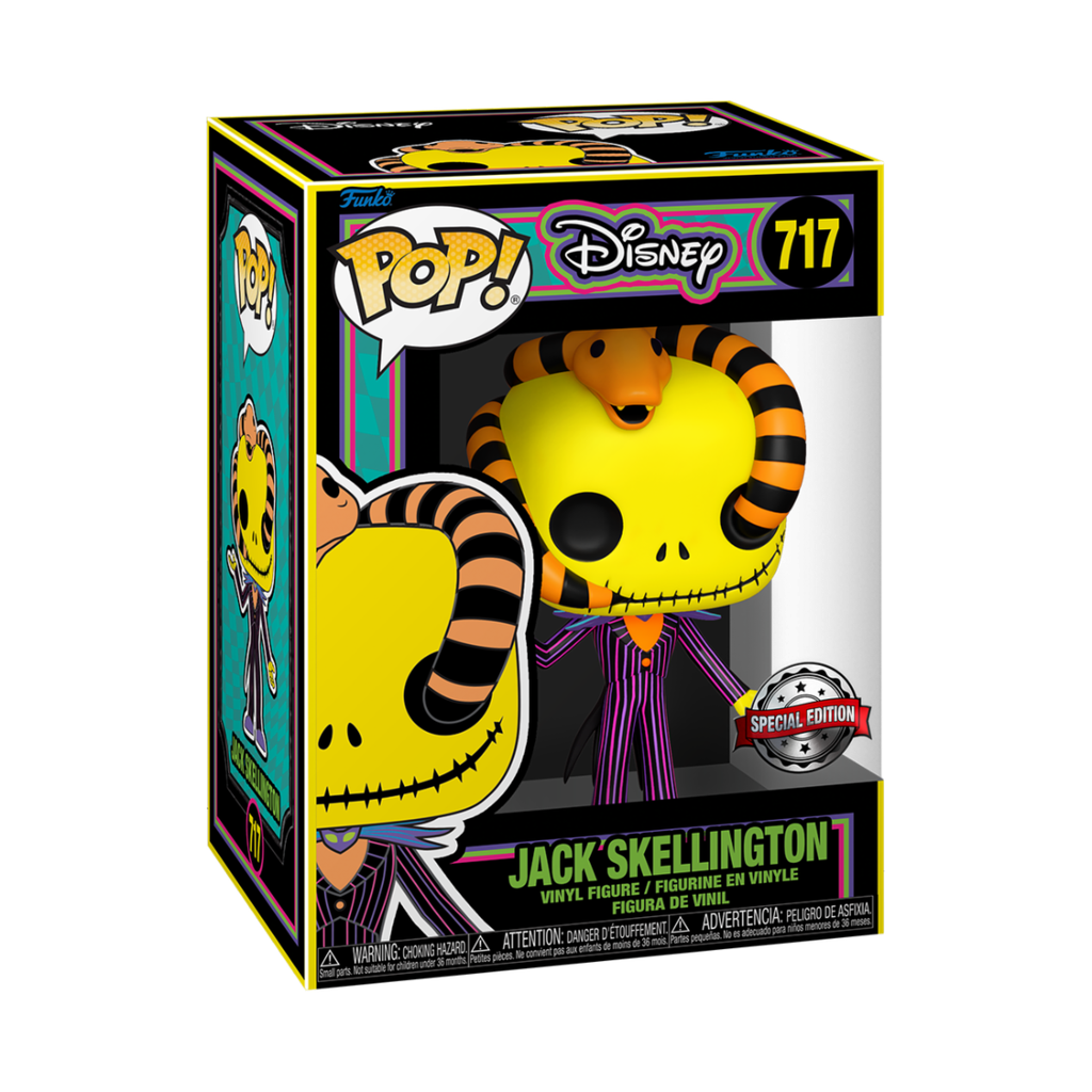 Funko Disney 0717 Jack Skellington with Snake Blacklight Special Edition TNBC The Nightmare Before Christmas