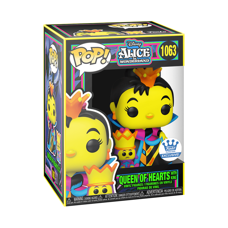 Funko Disney 1063 Queen of Hearts with King Blacklight Funko Special Edition Alice in Wonderland