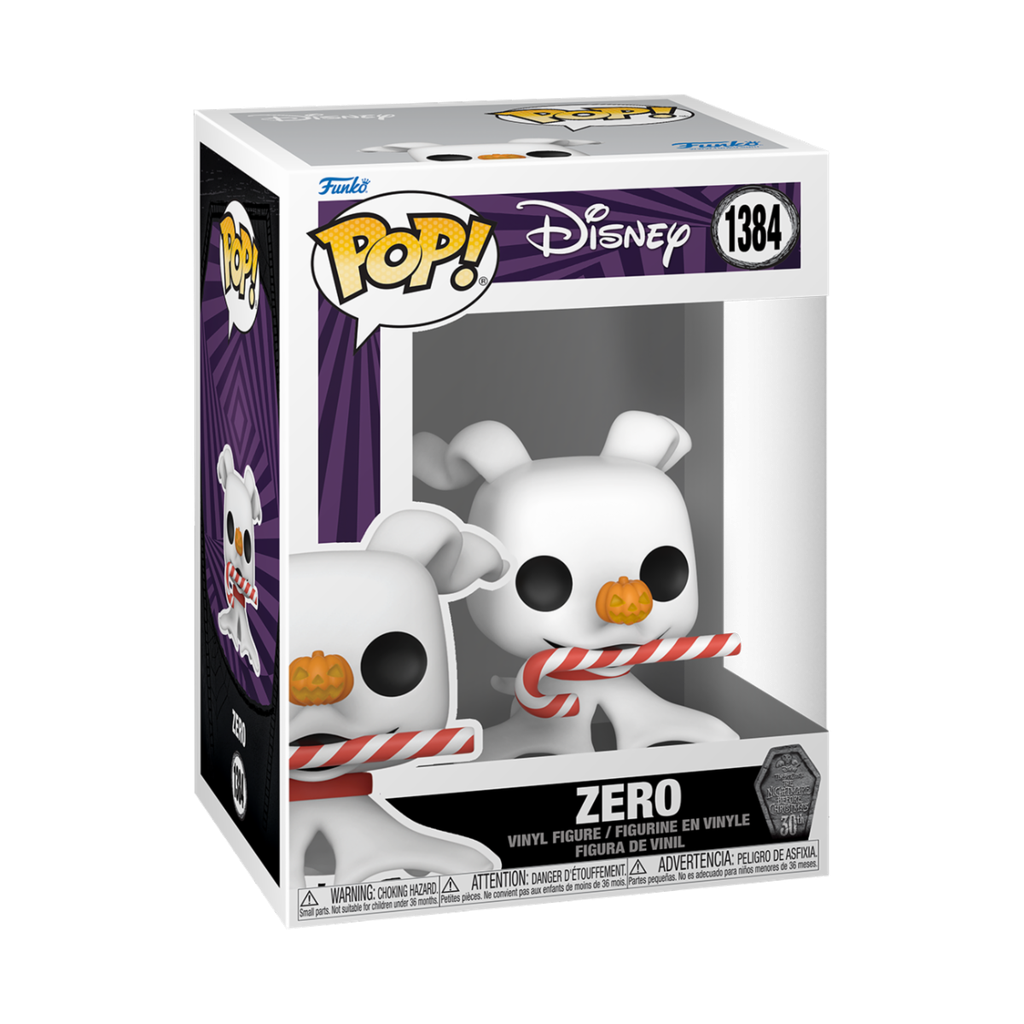 Funko Disney 1384 TNBC The Nightmare Before Christmas 30th Anniversary, Zero with CandyCane
