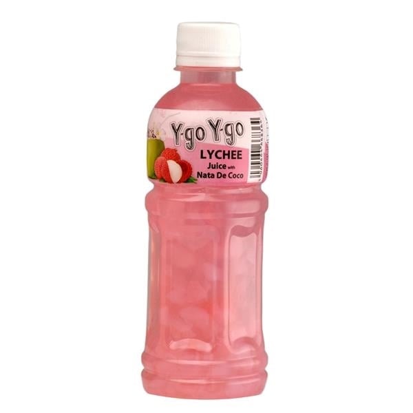 Drink Y-go Y-go Lychee Juice with Nata De Coco 350ml
