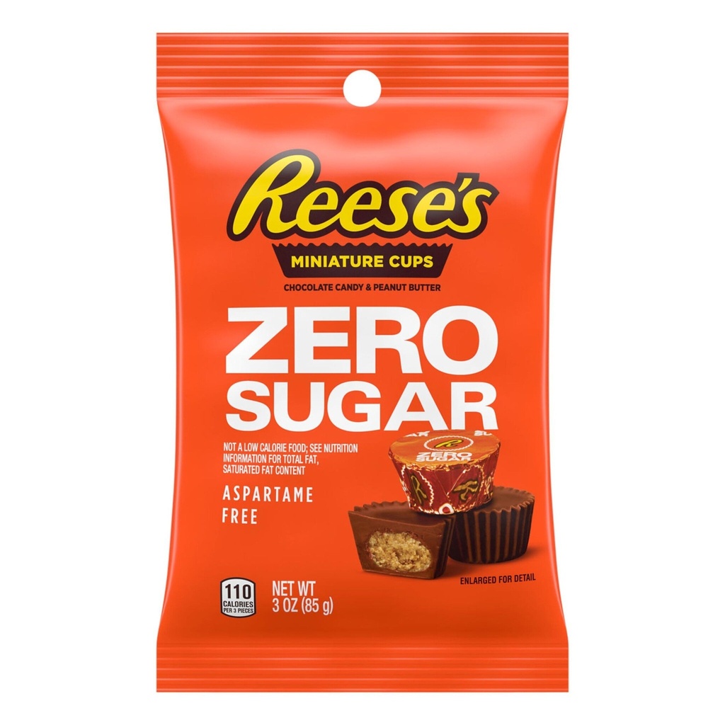 Chocolate Reese's Miniature Cups, Zero Sugar, Aspartame Free 85gr
