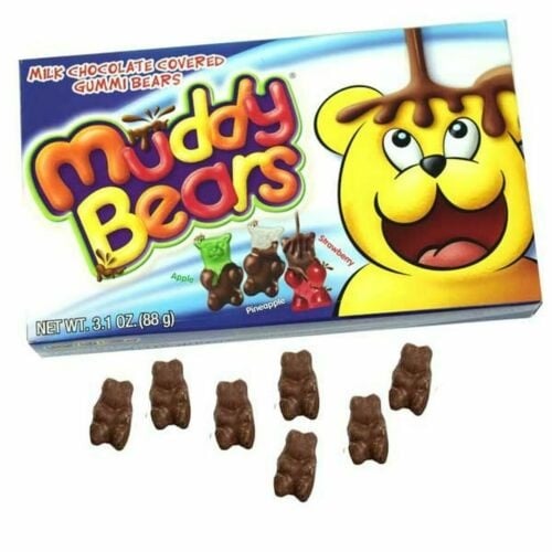 Candy Muddy Bears, Milk Chocolate Covered Gummi Bears 88gr