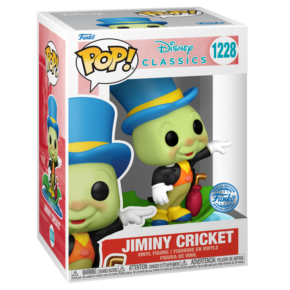Funko Disney 1228 Jiminy on Leaf, Pinocchio, Disney Classics