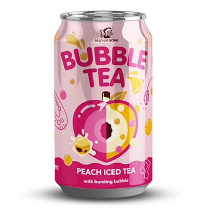 Drinks Bubble Tea Peach Iced Tea with Bursting Bubble 320ml