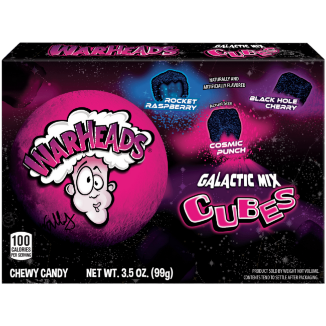 Candy Warheads Galactic Cubes Mix 99gr