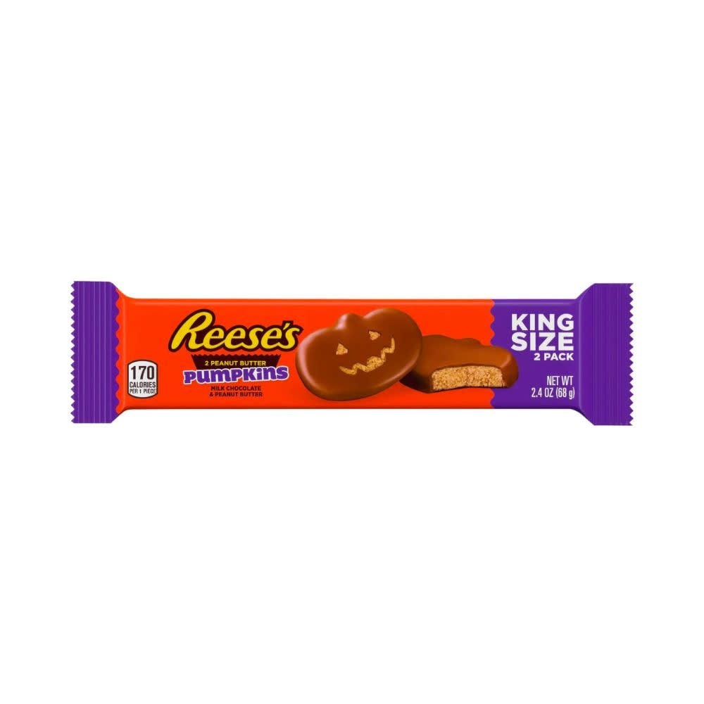 Chocolate Reese's 2 Peanut Butter Pumpkins King Size 2 Pack 68gr