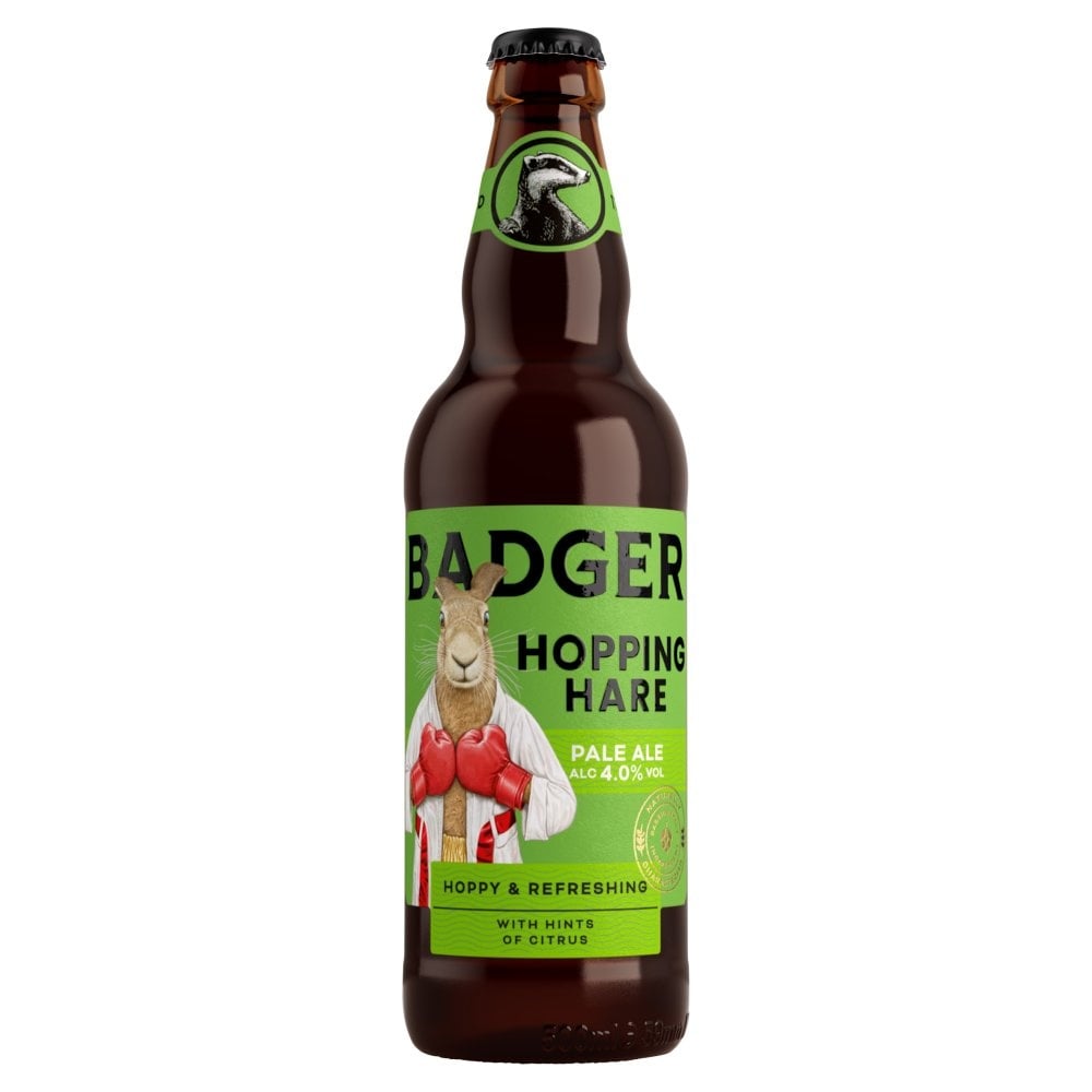 Badger Brewery, Hopping Hare, Pale Ale 4.0% alcohol 500ml