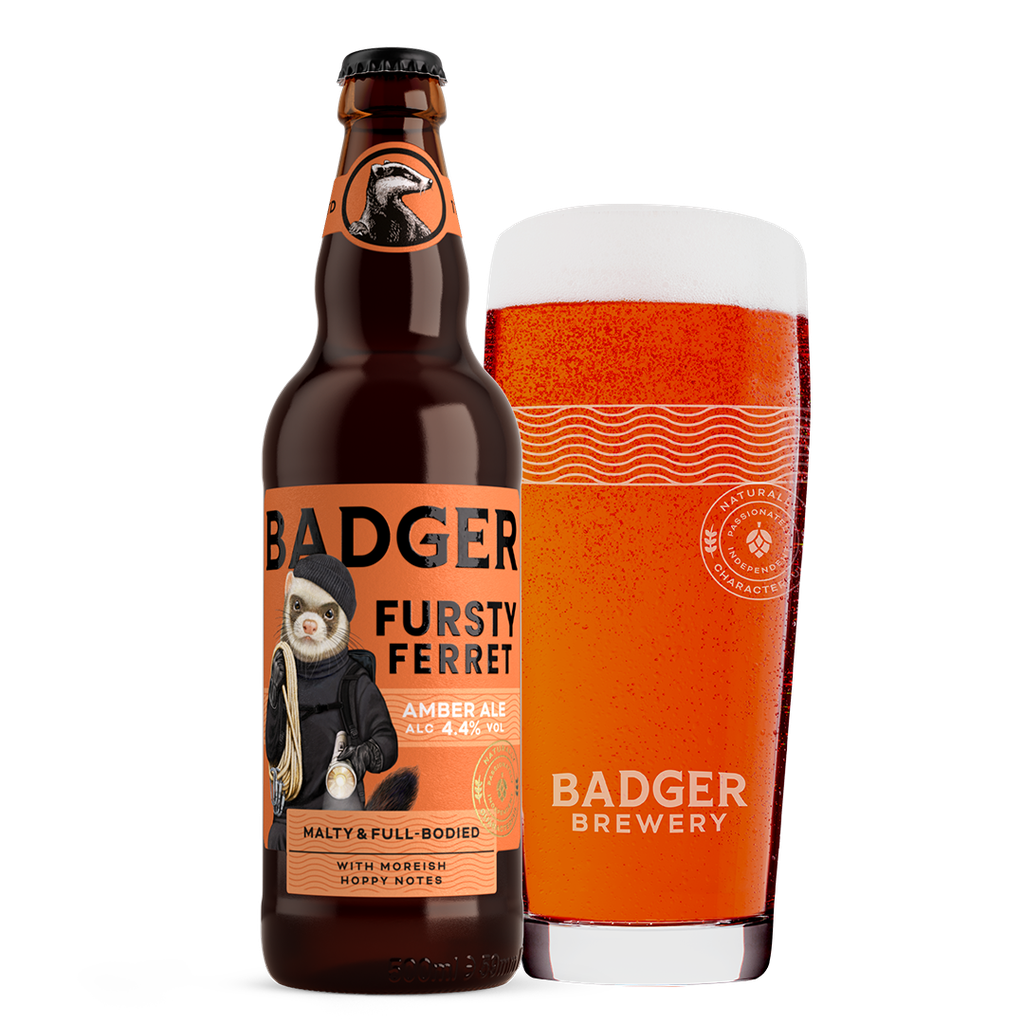 Badger Brewery, Fursty Ferret, Malty & Full-Bodied 4.4% alcohol 500ml
