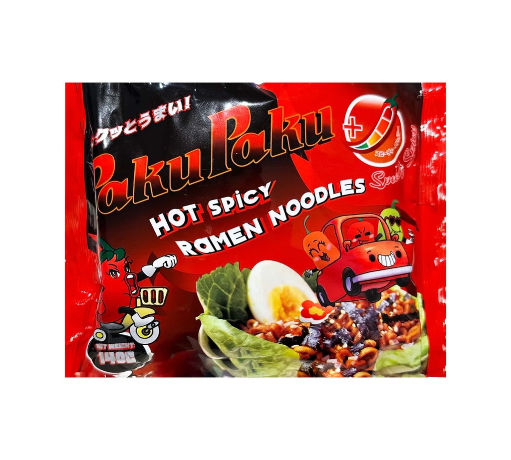 Noodles Ramen PakuPaku Inst Noodle Hot Spicy 140gr