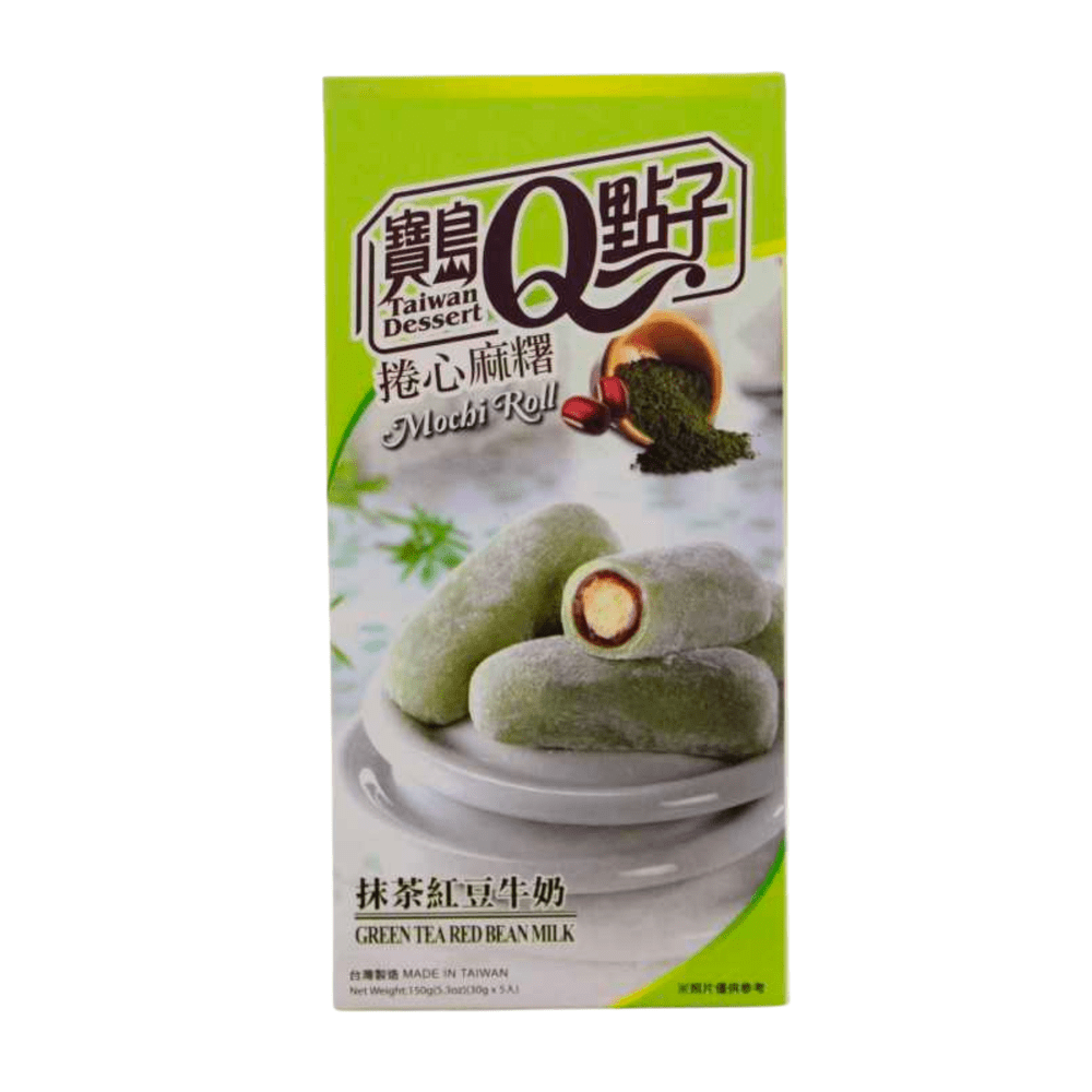 Mochi Taiwan Dessert Green Tea Red Bean Milk Roll 150gr