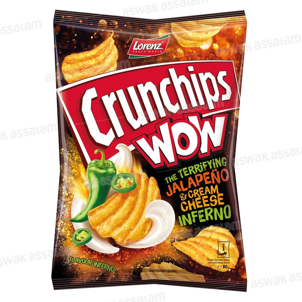 Lorenz Crunchips Terrifying Jalapeno & Cream Cheese Inferno 80gr