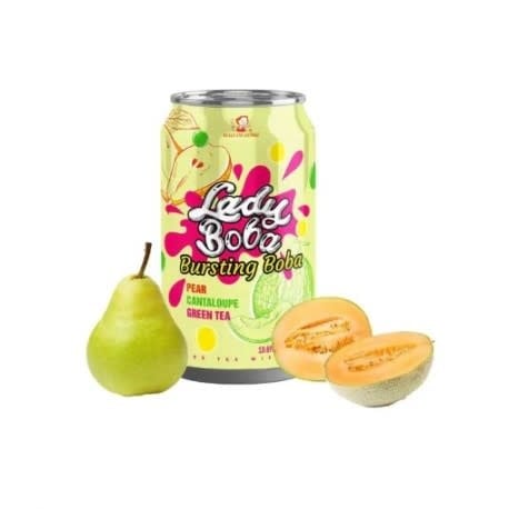 Bubble Tea Madam Hong Lady Boba, Pear, Melon, Green Tea 320ml