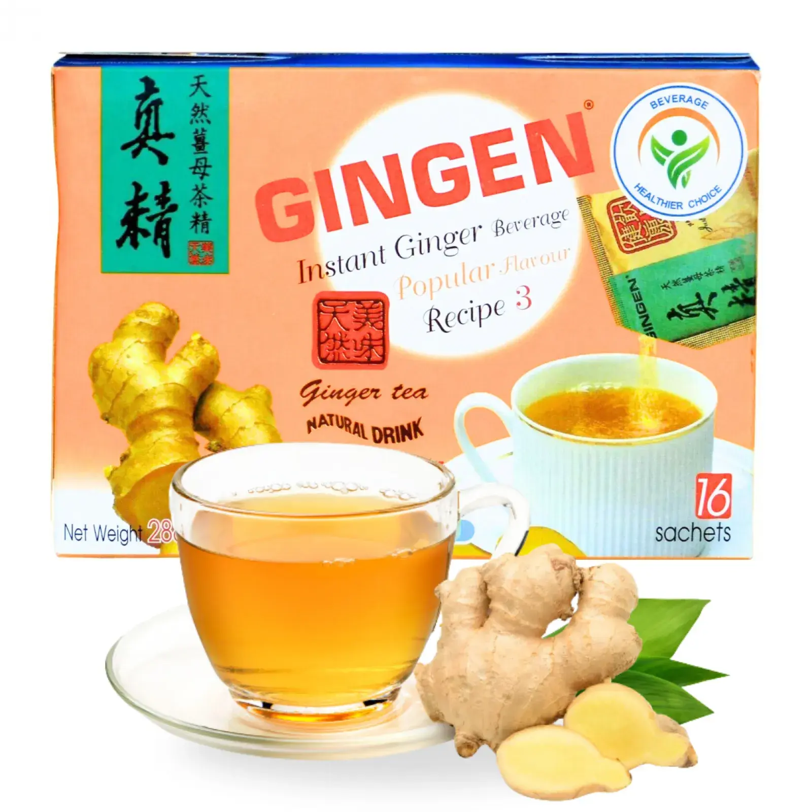 Tea Powder Gingen Instant Ginger Tea 180gr 10bags